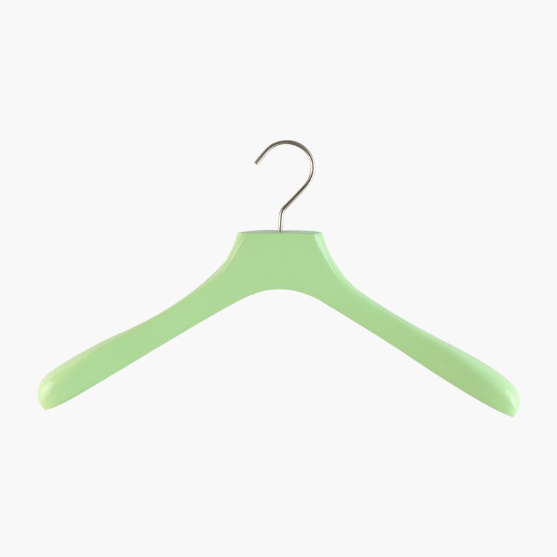 Green Heavy Clothes Wood Hanger With Custom Logo