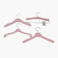 Pink MDF Medium Sized Plastic Hangers For Children