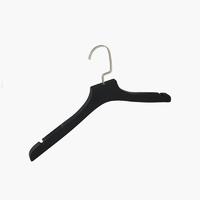 Black MDF Laminated Hanger With Wooden Pattern for Trouser