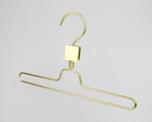 Gold aluminum clothes hanger