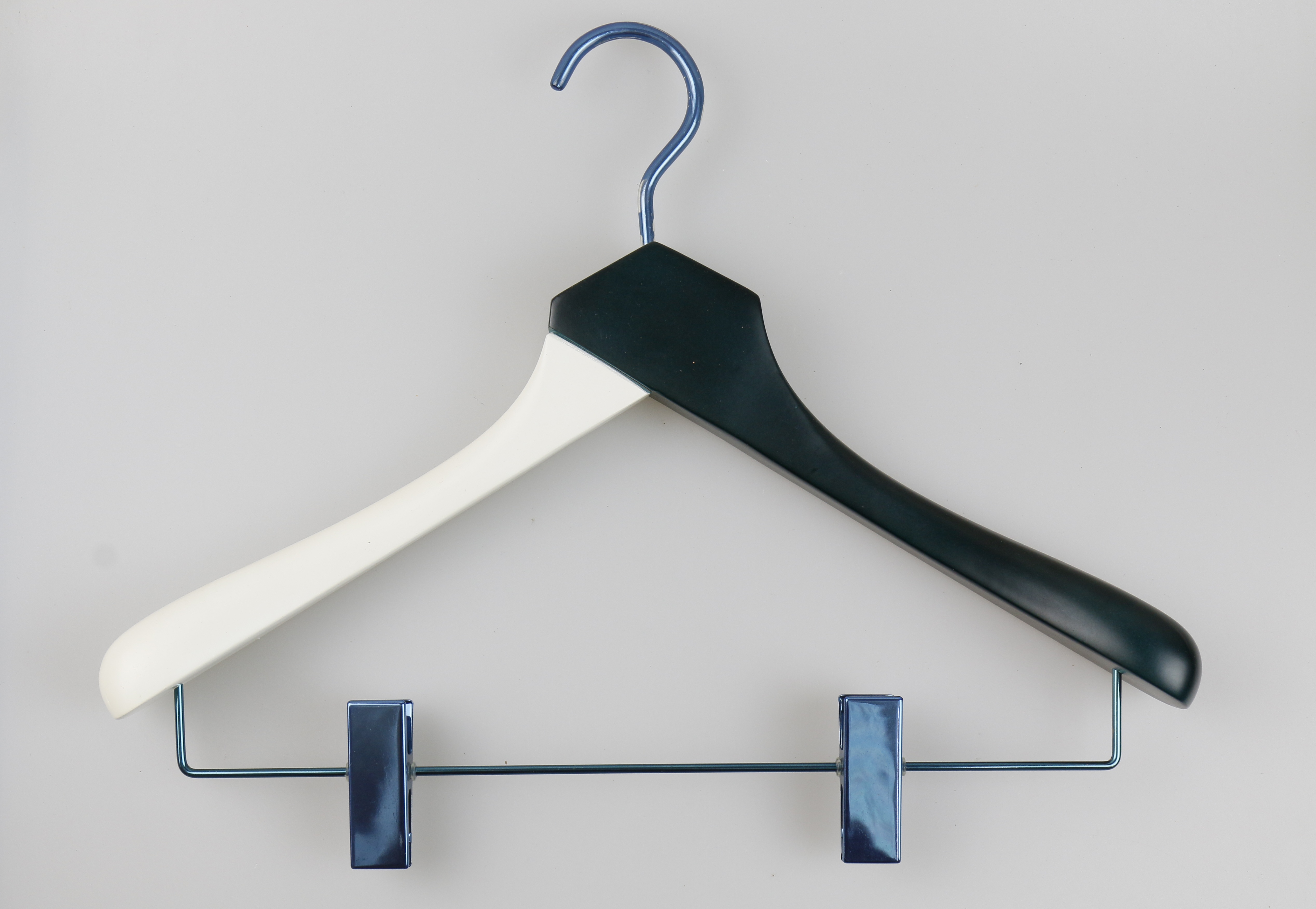 Luxury black/white wooden Hanger with clips