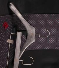 Creativity grey set of wooden hanger pant hanger with clips