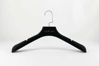 Luxury plastic hanger with rubber paint Customized logo