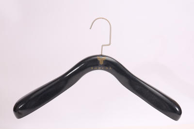 Dark black Wood Clothes Hanger with Custom Logo