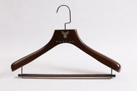 Men Luxury Coat Wooden Hanger with anti-wood bar