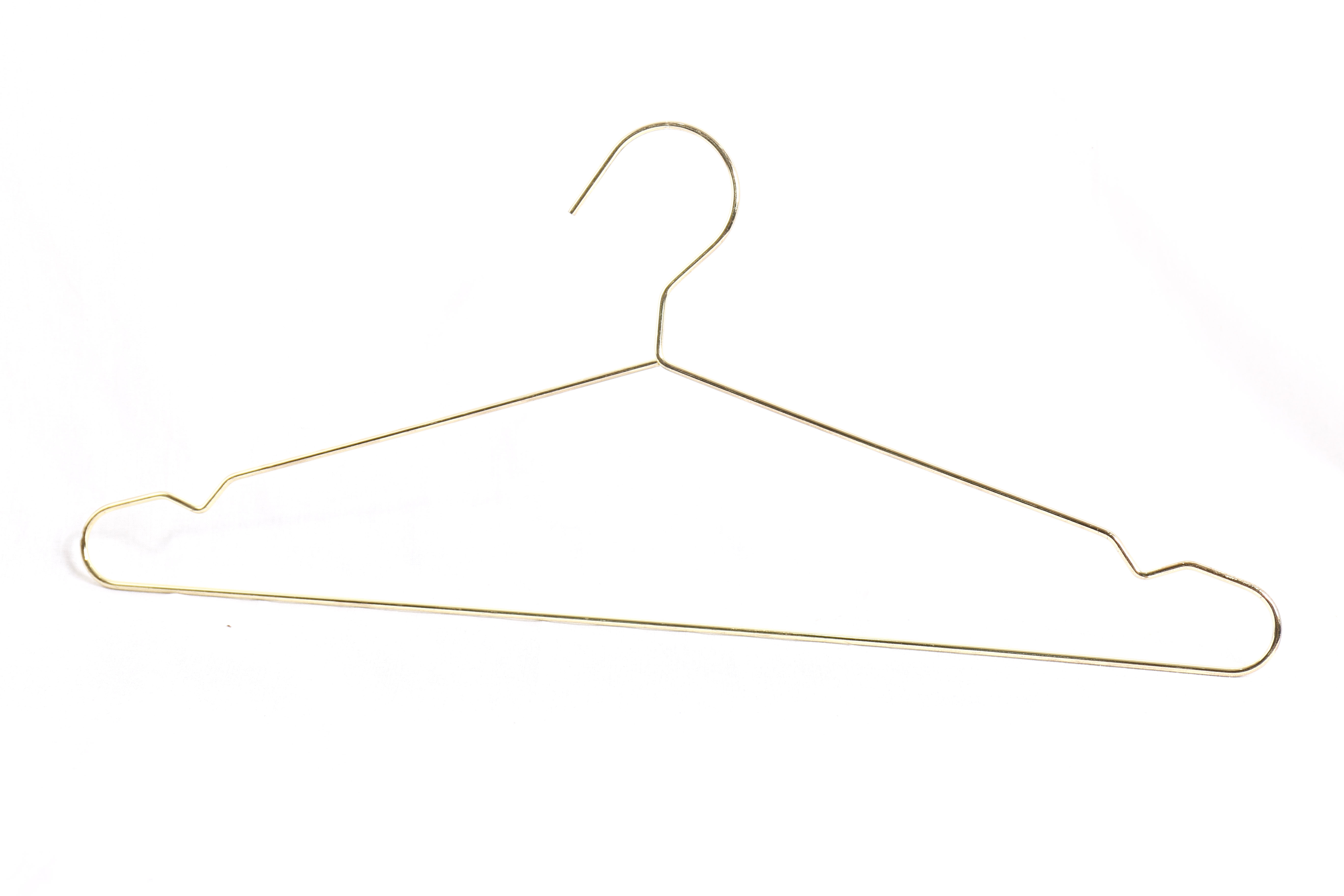 High quality gold metal coat hangers for clothes