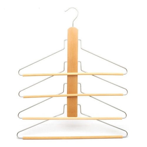 Luxury Customize Space Saving Multi Layer Wooden Trousers Hangers