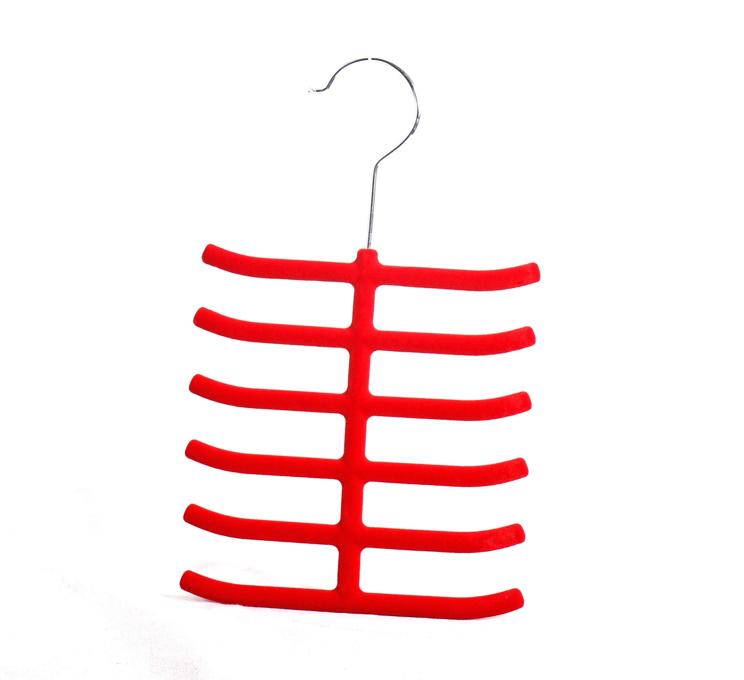 Red velvet flocking soft hanger for tie/belt